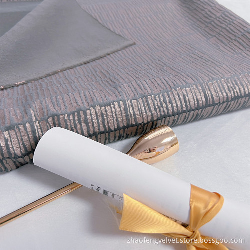 Tissu en velours en papier d&#39;aluminium 100% polyester